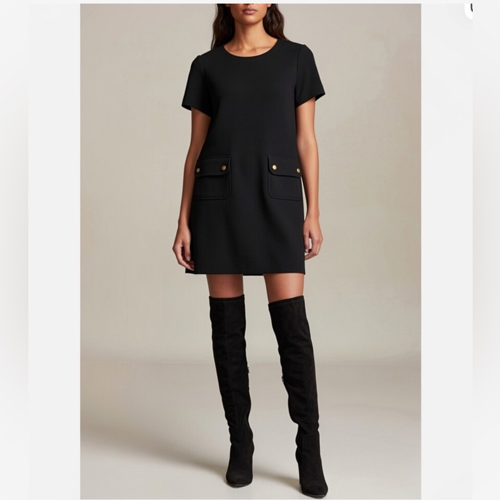 J. Crew Mini 60-70s Retro Jackie Vibe black dress size 6